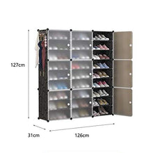 XBDD Rack da scarpe da scarpe moderno CUBO STOCCAGGIO DI STOCCAGGIO Armadio FAI DA TE 9-cubetto Scarpe da scarpe Versatile Armadio in plastica con porte per appartamenti tacco alto ecc. (Bianco e nero