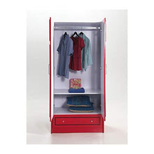 Vipack scwrlb Armadio London, Circa 90 x 190 x 56 cm, Laccato, Colore: Rosso