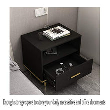 Comodini Camera Locker, Camera da Letto, Soggiorno Locker, Living Room Divano Fianco del Mobile (Color : Black)