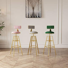 CMX-Barhocker Sgabelli da Bar Set di 2 sedie da Bar Regolabili in Altezza da banco Sedile Girevole a 360 Gradi Sedie da Pranzo Moderne da Cucina Rotonde in Velluto, capacità 150 kg