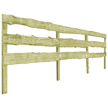 vidaXL 4x Legno di Pino Impregnato FSC Pannelli di Recinzione a 3 Sbarre Immarcescibile con Montanti Recinto Giardino Palizzata 510x120 cm