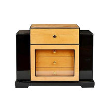Legno di Cedro Humidor Cigar Humidor Clubhouse Display Box Scatola Portaoggetti per Sigari Armadio per Sigari Struttura in Legno A Quattro Strati Grande capacità può Contenere 125