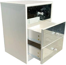 LMYTech Comodino A Specchio, 3 Cassetti, Camera da Letto, Soggiorno, Dormitorio, Tavolino Portaoggetti, Facile da Montare