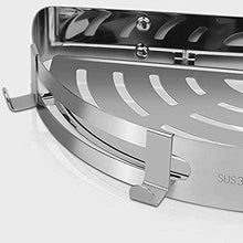 WDGNY - Supporto angolare per bagno, angolo doccia, mensola angolare per box doccia, in acciaio inox, resistente e senza bisogno di foratura, per bagno e cucina (2