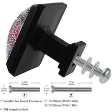 stampa floreale 3 PCS Pomelli per Porta, Pomolo per Mobile, Pomelli per Mobili con Viti, Maniglia per Armadietto, Pomelli per Porta, Pomelli per Cassetti per Porta, Armadio, Cassetto e Credenza