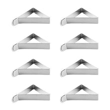 LINVINC 8 Pezzi Fermatovaglia Tovaglia Clip di Acciaio Inox - Regolabile Tavolo da Picnic Clip Antiscivolo, 6 * 5.3 * 1.2cm
