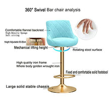 Sgabelli da Bar Sedia Un insieme di 4 regolabile flanella Sedile Sgabello Bar, Contatore Altezza bar sgabelli, sedie bar for Cucina Soggiorno Bar Sgabello girevole, senza bracciolo Regolabile Sgabello