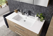 Fackelmann lavabo sotto armadio appeso 100 cm Rovere Chiaro con ceramica bacino Serie B. perfetto