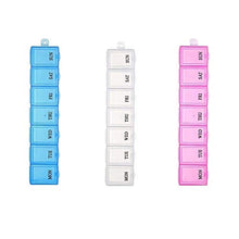 2pcs 7 giorni pillola viaggio pillola scatola portatile dispenser settimanale organizzatore blu