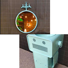 YRRA Autoportante Mobile Lavabo, Stile Industriale Ferro battuto Mobile Bagno con Rubinetto e Scarico, 21,6 x 17,7 x 33,4 Pollici,Giallo,with Mirror