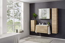 Fackelmann LED specchio da bagno 80 cm Rovere Chiaro efficienza energetica A + + Serie B. perfetto