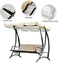 SFGHOUSE Copertura per altalene a 3 posti, protezione UV, impermeabile, per mobili da giardino e accessori (195 x 132 x 15 cm, beige)