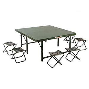 Set Tavolo e Sedia da Esterno Tavolo da Campeggio Esterno e Sedia Set, Tavolo Portatile Pieghevole Multifunzionale Set da Tavolo e Sedia, Tavolo da Campeggio all'aperto 9-in-One