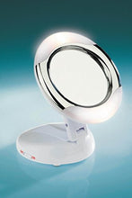 Laica MD6051 Specchio per il Trucco e il Make Up del Viso , Retroilluminato, Richiudibile, Ingrandimento X3, Diametro Specchio 12, 5 cm