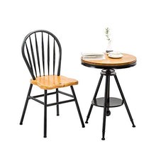 GYPPG Sgabelli Bar Bassi in Ferro Metallico con Schienale Cucina Sedie Pranzo rustiche in Legno retrò 45 cm Altezza Pub Sedie Bar