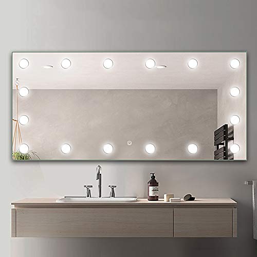 Specchio luminoso a LED con lampadina specchio per il trucco specchio per camera da letto specchio a parete 1000 × 600mm specchio per la casa barbiere specchio per il trucco specchio per il bagno