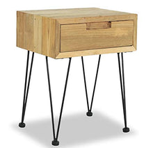 Pissente - Comodino con piede in metallo, per divano, rustico, tavolo da casa, hotel, ufficio, 40 x 30 x 50 cm