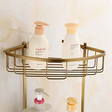 AGGF Portaoggetti per Doccia da Bagno Rame Antico Bagno Triangolo Cesto Mensola per Bagno Doppio treppiede per Bagno