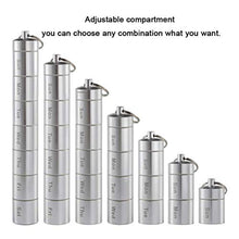 N A Dispenser di Pillole Portatile 4PCS, Organizer per Pillole settimanale per Anziani in Lega di Alluminio Pillola per farmaci da 7 Giorni Organizer per Pillole a Camera Singola Impermeabile