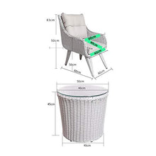 HLZY Tavolo in Vimini in Rattan mobili in Patio e Set Sedia, Tavolo da Giardino e sedie da Giardino del Patio a Colori del tè e sedie del Patio Conservatorio del caffè da caffè da Esterno