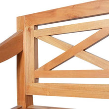 vidaXL Legno Massello di Mogano Panca Batavia Marrone Chiaro Panchina Esterni