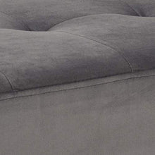 AC Design Furniture Gloria Panca, Tessuto, Grigio, L: 38 x W: 95 x H: 45 cm