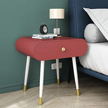 H-Comodini Camera Tavolino Laterale Comodino Nordic Camera Divano Fianco del Mobile Piccolo Armadio di immagazzinaggio (Color : Red)