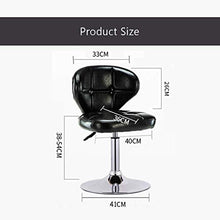 IG Modern Casual Seggiolone Sgabelli da Bar in Ecopelle in Ecopelle Imbottita | per Colazione Cucina Cucina Pub Sedia Sgabelli | Altezza Regolabile Girevole a 360 Gradi,Rosso