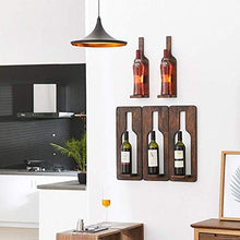 La bottiglia del supporto della cremagliera del vino ripiano Wine Rack Nordic Ristorante parete vino rack casa Hanging Rosso for Ccompliment qualsiasi spazio, Nero WTZ012