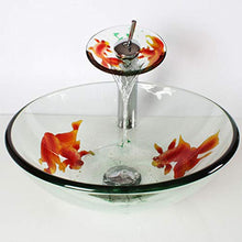 Vetro temperato Verniciato sopra Il lavabo del lavabo del Bacino del lavabo del Bacino del lavabo del lavabo del Bagno Rotondo di Arte Lavandini Bagno