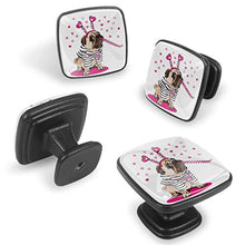 Cane carlino Pomelli per Porta Set di 4 Pomelli per Mobili Manopole per Cassetti Cucina Armadio Vetro