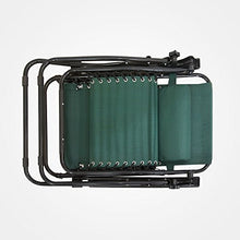 Domaier - Sdraio per Giardino, Sedia Pieghevole A gravità Zero, 165 x 112 x 65 cm, Verde, con Cuscino, Textilene, Pacco da 2, Carico Massimo: 100 kg, Dimensioni Non Piegato: 165 x 112 x 65 cm