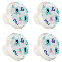 Maniglie per cassetti Manopole per cassetti Manopole rotonde Confezione da 4 per armadietto, cassetti, cassettiere, cassettiere ecc. Elefante