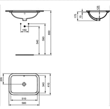 Ideal Standard e506101 – Lav' Basso Piatto Rettangolare Connect 58 cm