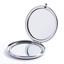 No/Brand Specchio da Viaggio Pieghevole Piccolo Compatto di Alta qualità Specchio Tascabile Specchio cosmetico Unico in Metallo Portatile