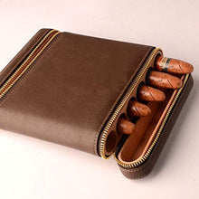 Tauzveok Cigar Humidor di Corsa Esterna Humidor Caso Legno di Cedro Allineato 6 Sigaro Fatto A Mano Pacchetto di Sigarette di Legno Portatile Cigar Box Set,Arancia