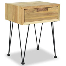 vidaXL Comodino 40x30x50 cm in Legno Massello di Teak Cassettiera Mobiletto