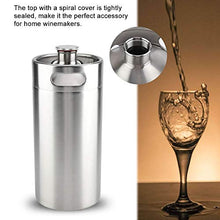 Rockyin 4L Mini in Acciaio Inox Beer Barrel con Coperchio a Spirale di Copertura pratici Accessori for la casa Home Hotel