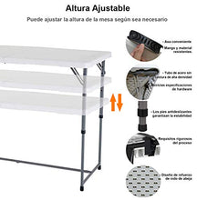 Nestling® Tavolo pieghevole multifunzionale portatile per campeggio, tavolo da pranzo, per attività all'aria aperta, picnic, barbecue, feste in giardino, bagagliaio auto guida, tavolo da 1,2 m