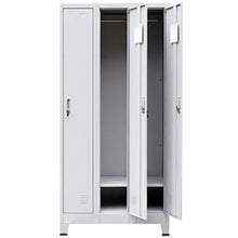 XINGLIEU Questo Armadio con 3 Armadietti in Acciaio 90 x 45 x 180 cm Grigio.Design Elegante e Semplice,Alta Qualita