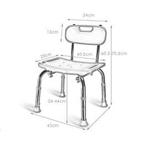 MGMDIAN Poltrona da Bagno per Donne Incinte - Sgabello da Bagno Sgabello da Bagno in plastica - Schienale Quadrato per Sedia da Doccia con Schienale Accessori da Bagno
