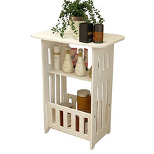 Comodini Bianco Tavolo D'angolo Cassetto Portaoggetti in Legno, Completo, Camera da Letto, 46 x 29,8 x 60 cm