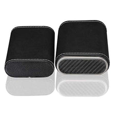 SMEJS Black Leather Cigar Humidor - può ospitare 3 Sigaro Viaggio Portatile Holster/Cigar Humidor