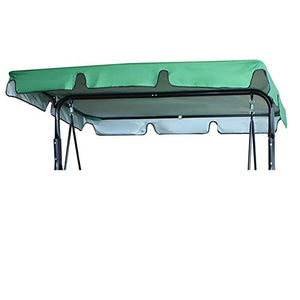 Copertura Tetto Dondolo Impermeabile 164x114x15cm Tettuccio Dondolo per Ricambio in 210D Oxford Parasole Dondolo Giardino Anti-UV Anti-Acqua (verde, 164x114x15cm)