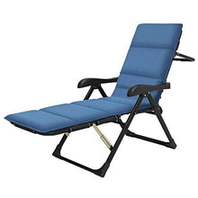 SHUAIIJUAN Sedia per il tempo libero domestico Blue Lounge Sedia pieghevole Patio Lounge Chaise sedia regolabile sedie a sdraio Sdraio reclinabili con cuscino for Outdoor Giardino Balcone Cantiere Bea