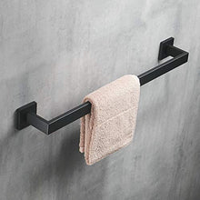 Beelee 40cm montaggio a parete Porta asciugamani, SUS304 Acciaio inossidabile, moderno Appendi Asciugamani per bagno, pittura nera, BA19901B40