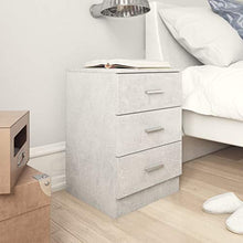 Tidyard Comodini 2 pz Grigio Cemento 38x35x65 cm in Truciolato