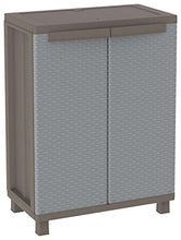 TERRY Jrattan 68 Armadio Basso in Plastica Tuttopiani, Grigio/Tortora, 68X37,5X91,5 cm