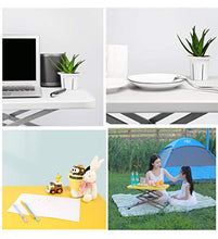 Tavolo sollevamento pieghevole 4 Altezza regolabile Portatile Computer Supporto per la casa Domestica all'aperto, da pranzo Caffè comodino Camping BBQ Tavolo Scrivania studio, tavolo stoccaggio auto