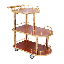 Guoyajf Servendo Carrello,Bar Carrello - Carrello del Carrello della Cucina Legno Massello E Acciaio Inossidabile Carrello di Stoccaggio di Utilità Pesante per Il Bagno della Dispensa della Cucina
